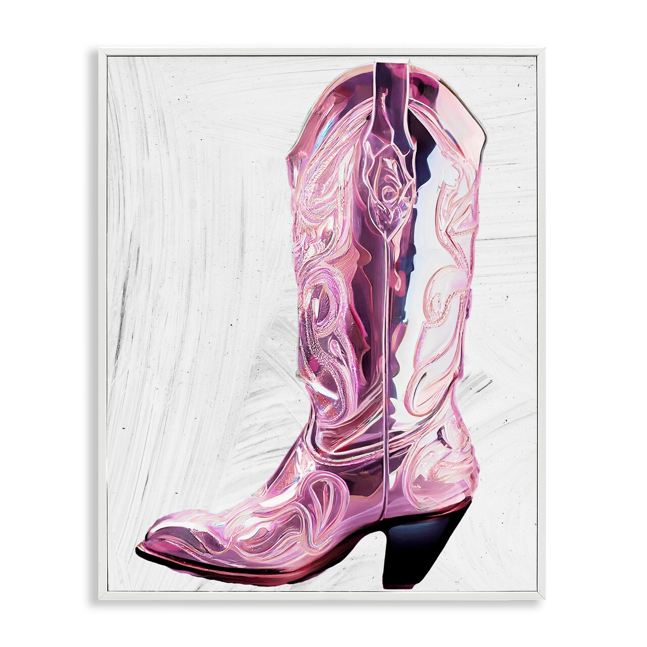 Stupell Industries Cowgirl Cinderella's Boot Framed Giclee, design by Sasha